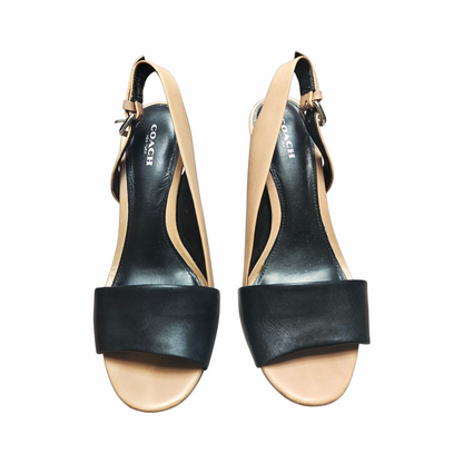 Leather Slingback Stiletto Sandals - Coach
