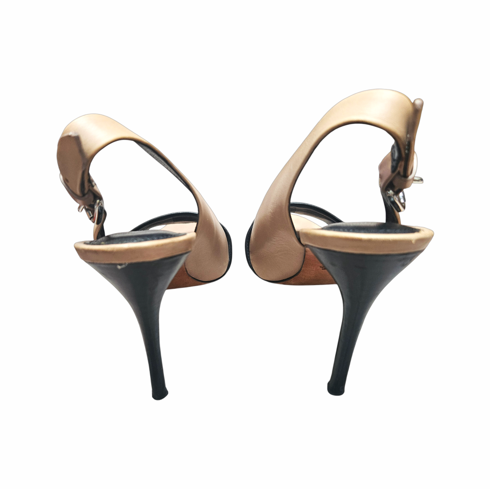 Leather Slingback Stiletto Sandals - Coach