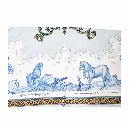 90cm Carré - “Courbettes et Cabrioles” Silk Scarf (1654) by Jean-Louis Façonnet"- Hermès