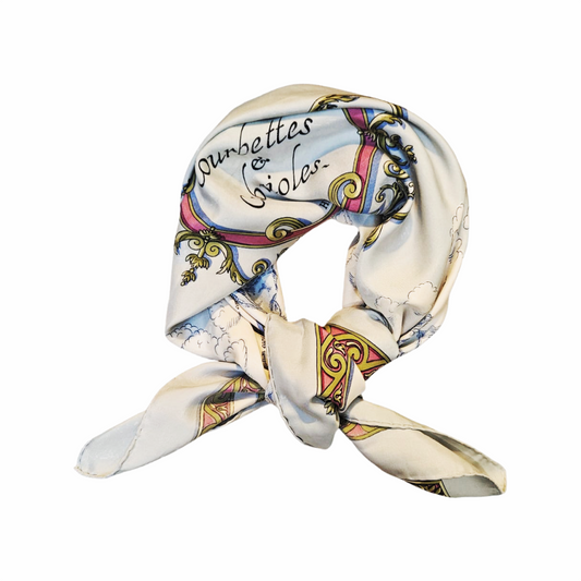 90cm Carré - “Courbettes et Cabrioles” Silk Scarf (1654) by Jean-Louis Façonnet"- Hermès