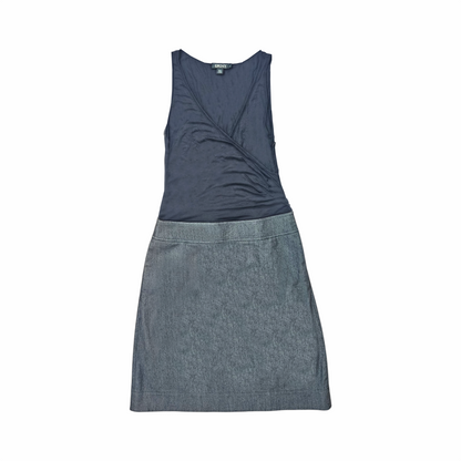Bi-Material Jersey & Denim Dress - DKNY Donna Karan - Re:Velvet