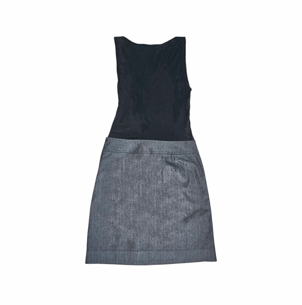 Bi-Material Jersey & Denim Dress - DKNY Donna Karan - Re:Velvet