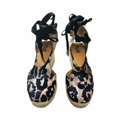 Leopard Lace-Up Wedge Espadrilles - Diane Von Furstenberg x Castañer