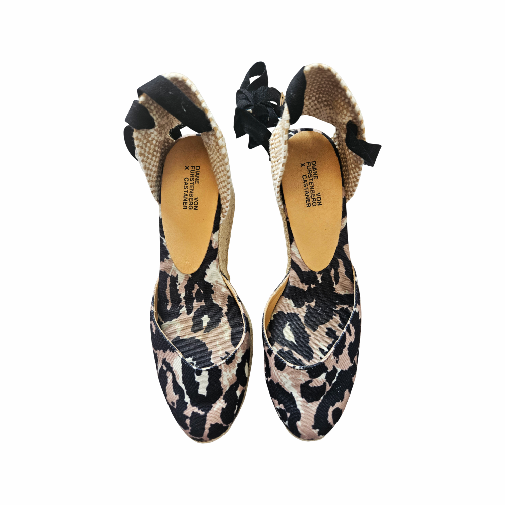 Leopard Lace-Up Wedge Espadrilles - Diane Von Furstenberg x Castañer