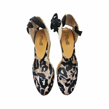 Leopard Lace-Up Wedge Espadrilles - Diane Von Furstenberg x Castañer