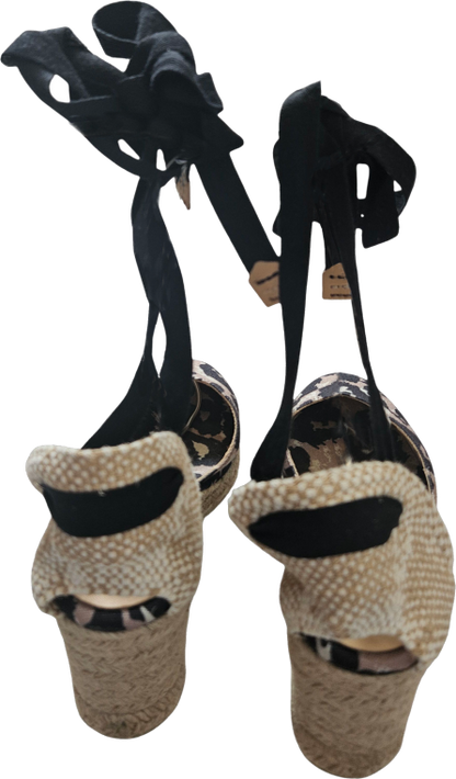 Leopard Lace-Up Wedge Espadrilles - Diane Von Furstenberg x Castañer