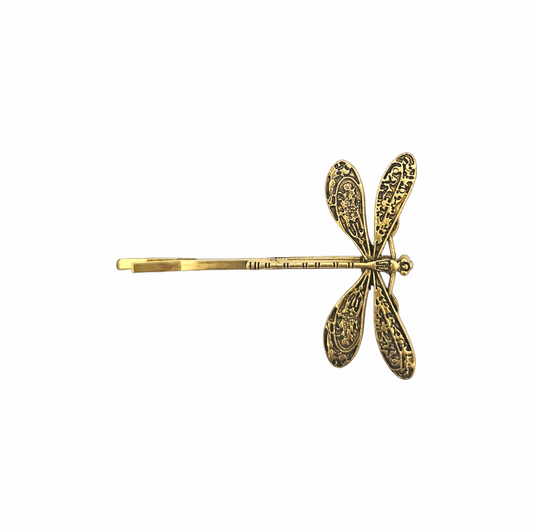 Antiques Gold-Tone Dragonfly Hair Grip