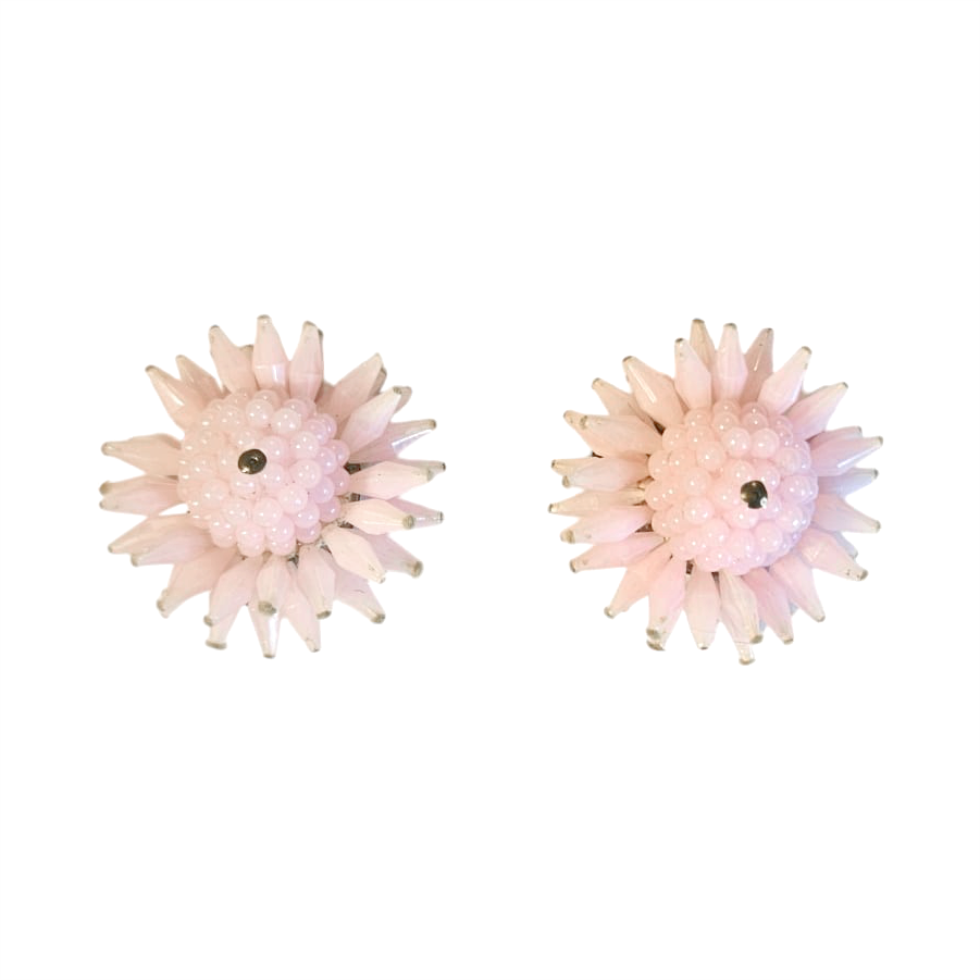 Vintage 1950s Flower-shaped Earrings - Re:Velvet