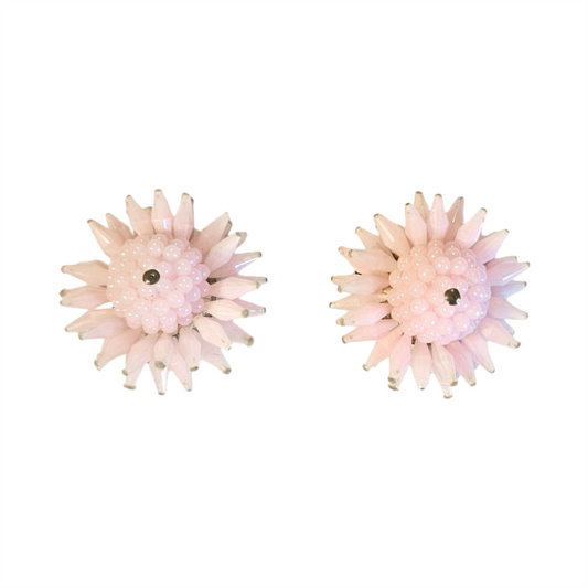 Vintage 1950s Flower-shaped Earrings - Re:Velvet