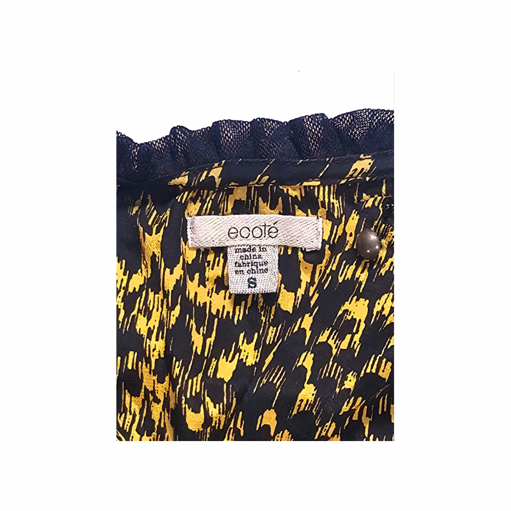 Lace Adorned Camouflage Slip On Silk Dress -Ecoté