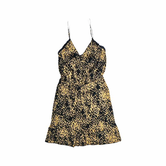 Lace Adorned Camouflage Slip On Silk Dress -Ecoté