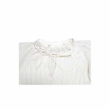 1970s Edwardian Revival Style Knitted and Crochetted Dress