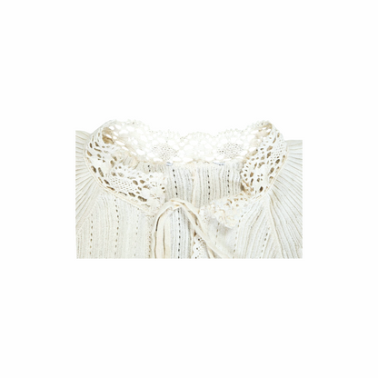 1970s Edwardian Revival Style Knitted and Crochetted Dress