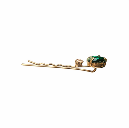 Jewel-Tone Crystal Hair Grips