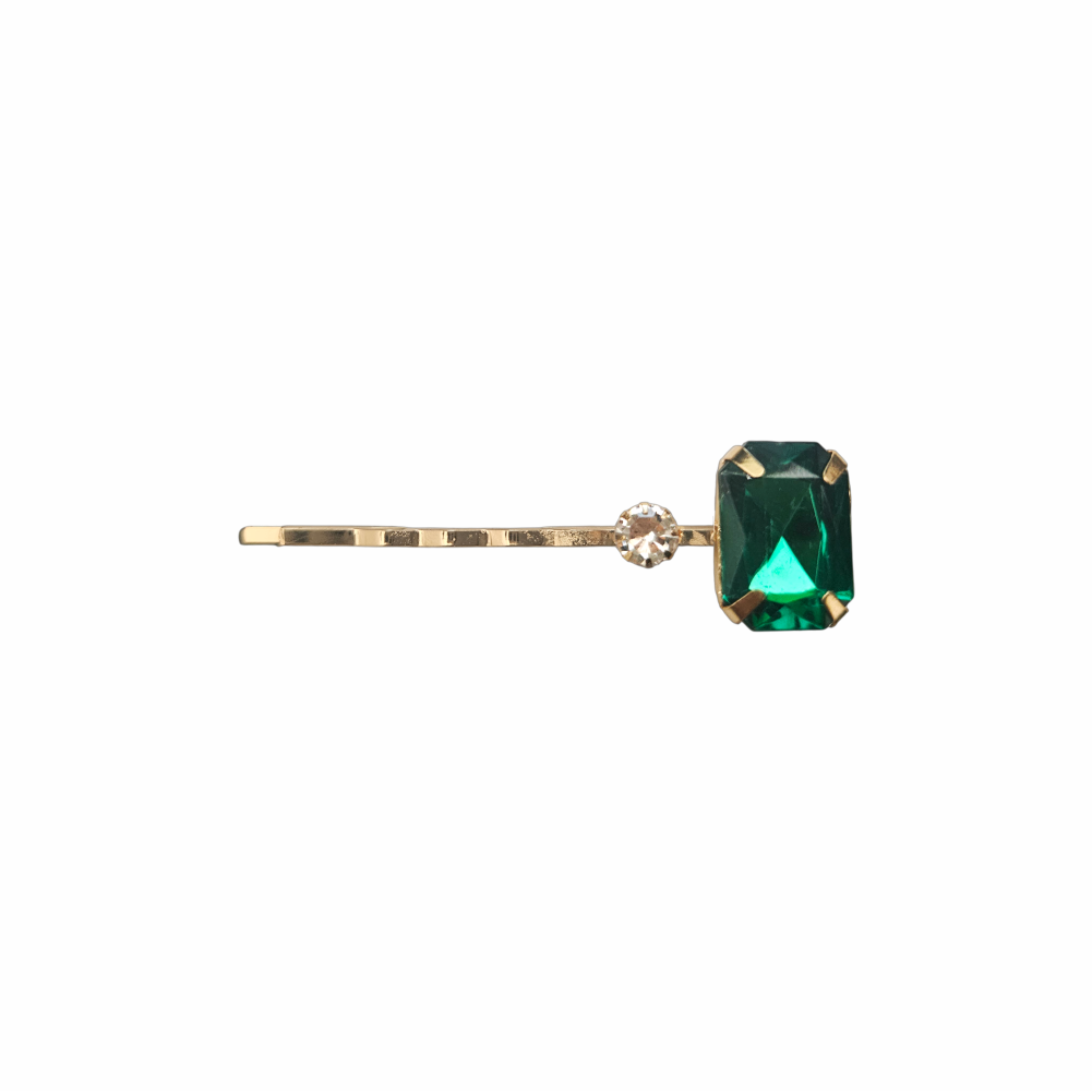 Jewel-Tone Crystal Hair Grips