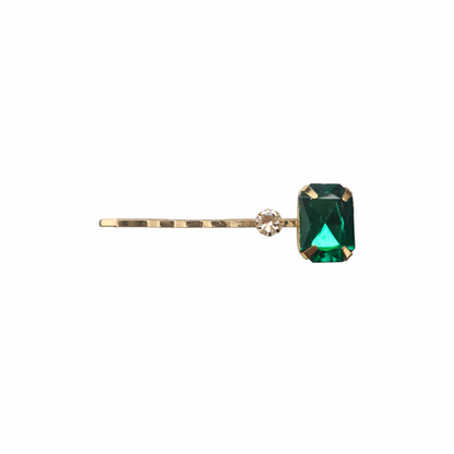 Jewel-Tone Crystal Hair Grips