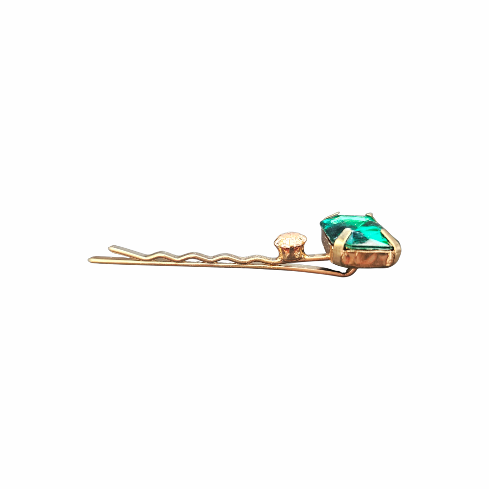 Jewel-Tone Crystal Hair Grips