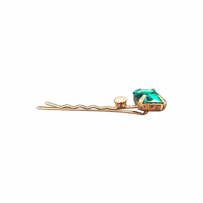 Jewel-Tone Crystal Hair Grips