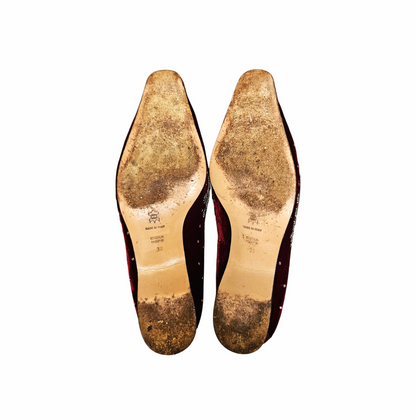 Velvet Embellished Smoking Slippers Loafers - Emma Hope - Re:Velvet