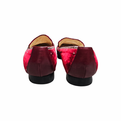 Velvet Embellished Smoking Slippers Loafers - Emma Hope - Re:Velvet