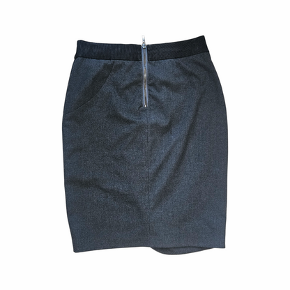 Emporio Armani Jeans charcoal tulip skirt with black waistband