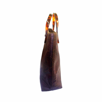 Vintage 90s Paisley Tote Bag with Tortoiseshell Handles –  Etro - Re:Velvet