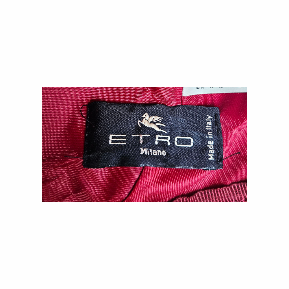 ETRO Milano Made in Italy label inside vintage tapestry hat
