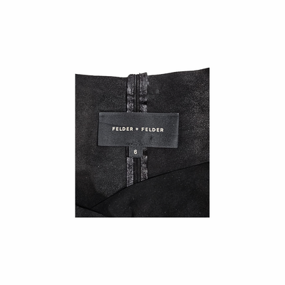 Suede Belted Jacket with Beaded Sleeves - Felder + Felder