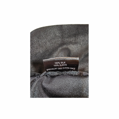 Suede Belted Jacket with Beaded Sleeves - Felder + Felder