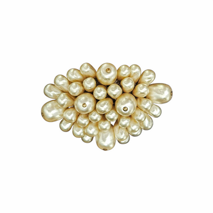 1950s Vintage Faux Baroque Pearl Cluster Brooch