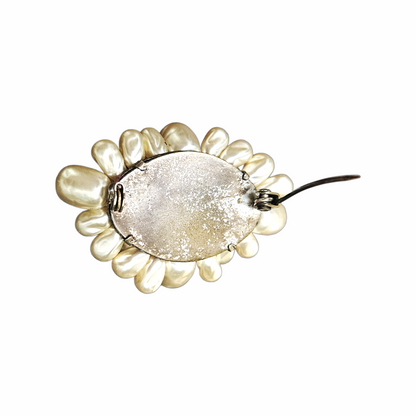 1950s Vintage Faux Baroque Pearl Cluster Brooch