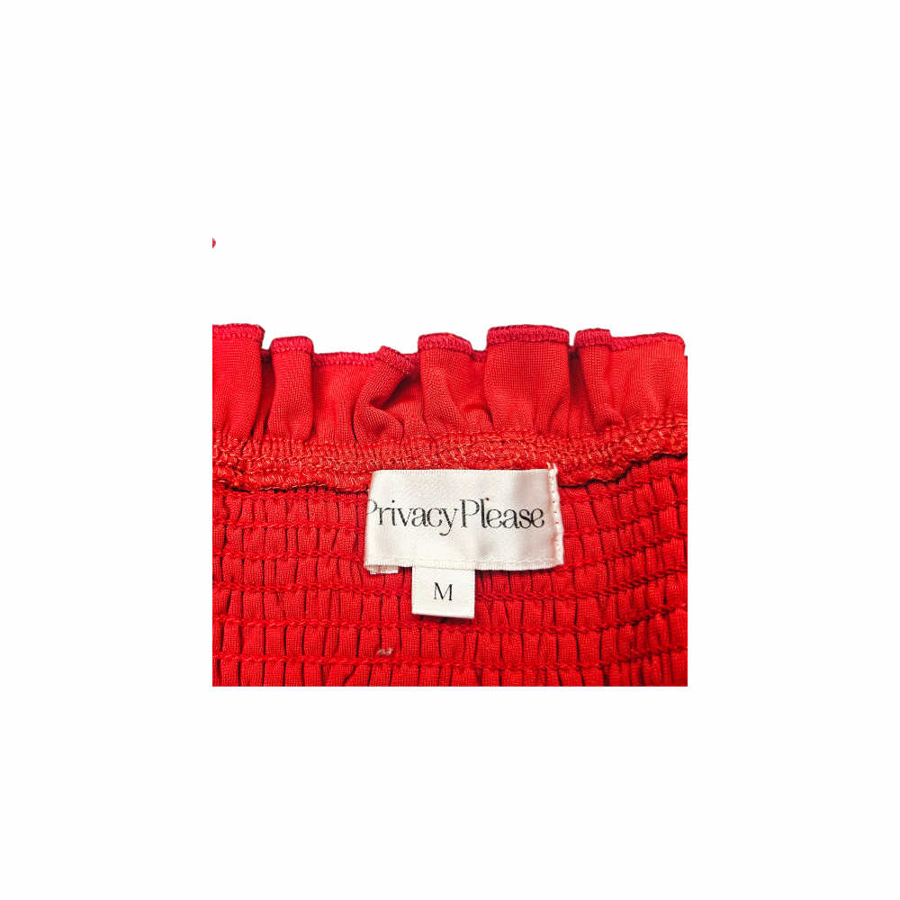 Shirred Ruffle-Strap Crop Camisole - Privacy Please