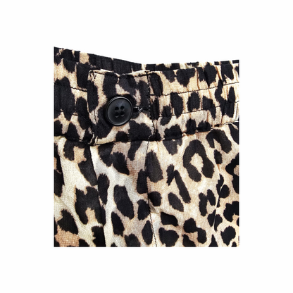 Flowy Leopard Print Wide Leg Trousers - Ganni