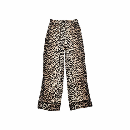 Flowy Leopard Print Wide Leg Trousers - Ganni