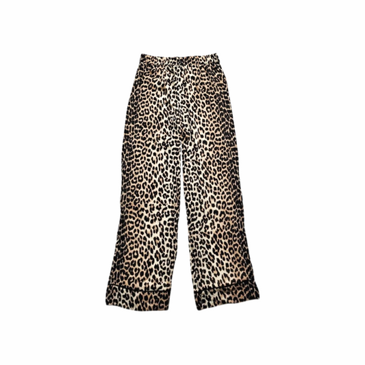 Flowy Leopard Print Wide Leg Trousers - Ganni