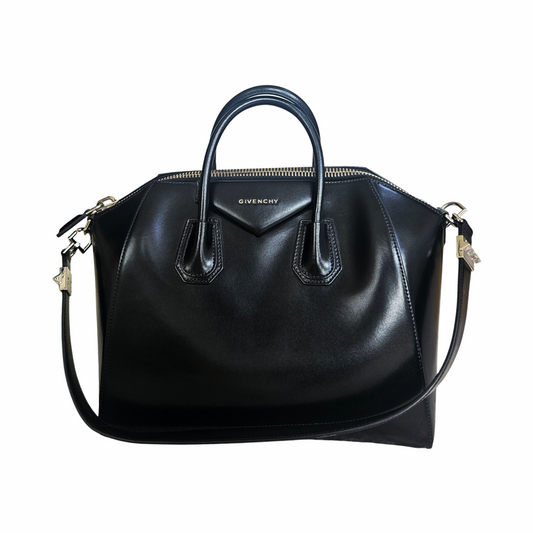 Antigona Medium Black Leather Top Handle Bag - Givenchy