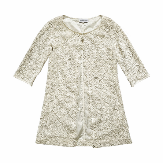 Embroidered Summer Coat with Scalloped Edges - Grazia Bagnaresi