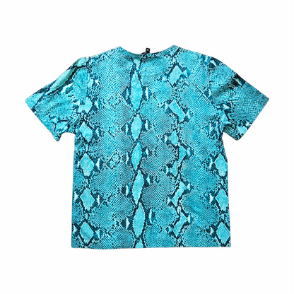 S/S 2000 Turquoise Snakeskin Print T-Shirt - Gucci by Tom Ford