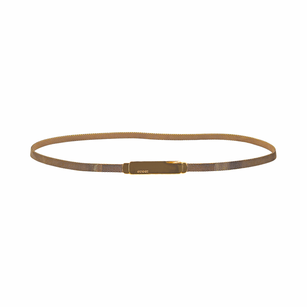 Vintage 90s–2000s Gold-Tone Metal Mesh Belt - Gucci - Re:Velvet