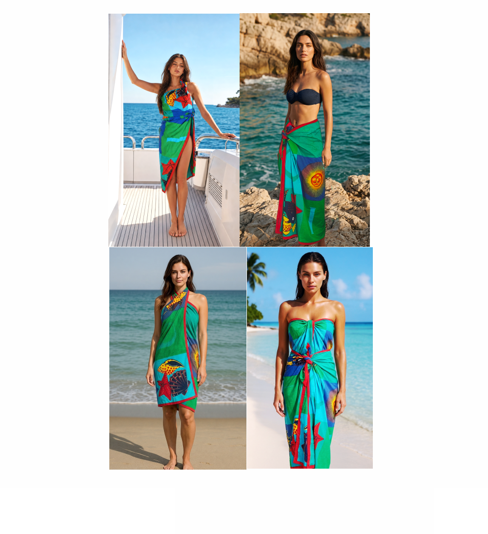 1990s Cotton Pareo with Marine, Sun and Citrus Print – Gucci - Re:Velvet