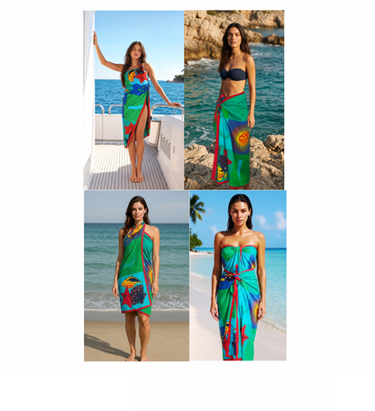 1990s Cotton Pareo with Marine, Sun and Citrus Print – Gucci - Re:Velvet