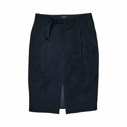 Y2K Wool Pencil Skirt with Front Slit - Gucci