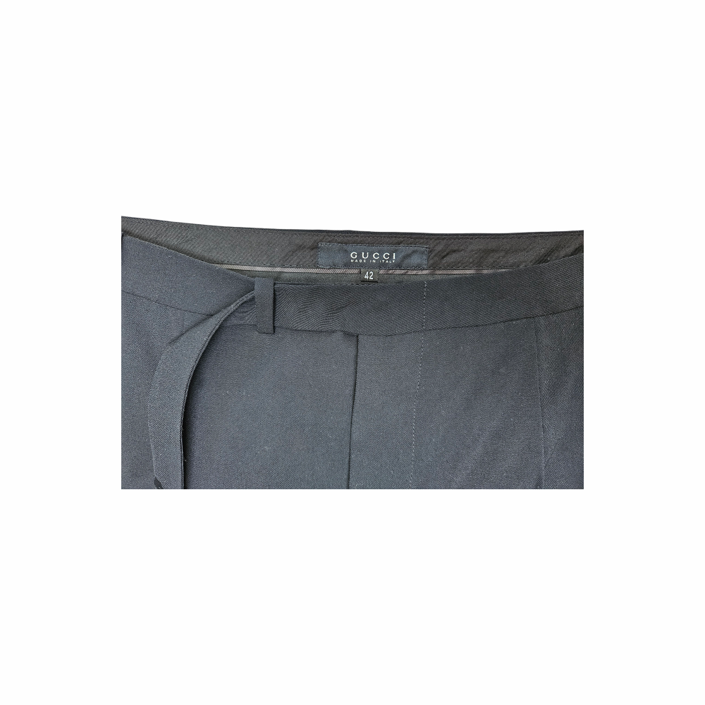 Y2K Wool Pencil Skirt with Front Slit - Gucci