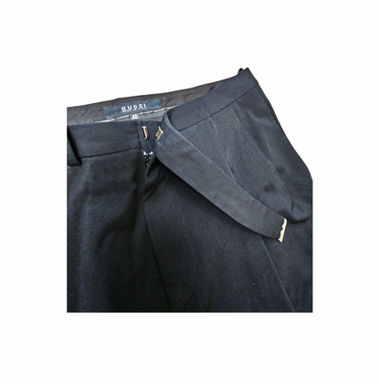 Y2K Wool Pencil Skirt with Front Slit - Gucci
