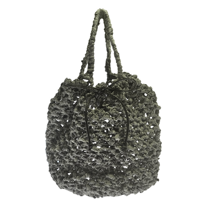 Hand-Crocheted Reclaimed Leather Tote - Re:Velvet