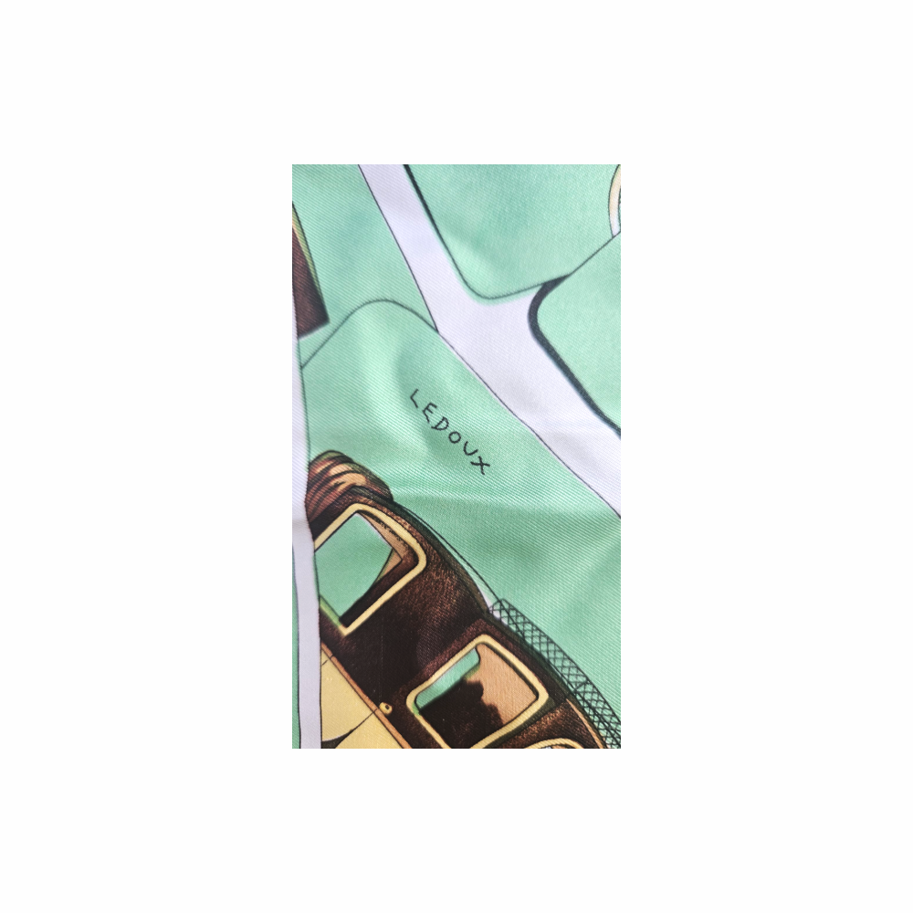 90cm Silk Carré “Carrosserie” by Philippe Ledoux- Hermès