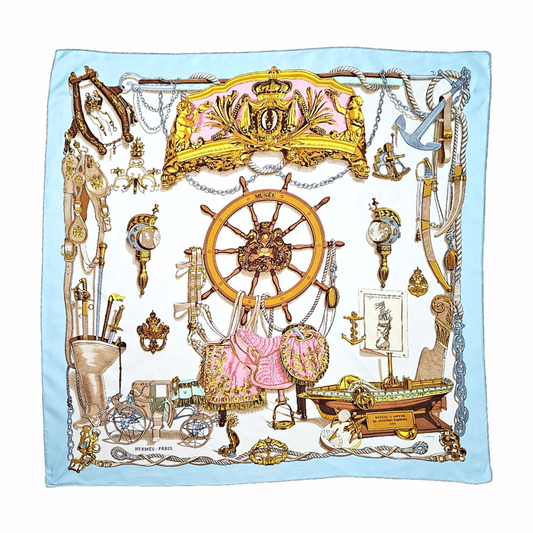 90cm Carré - “Musée” silk scarf - Ilustration by Ledoux - Hermès