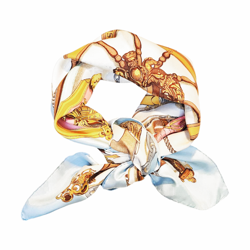 90cm Carré - “Musée” silk scarf by Philippe Ledoux - Hermès