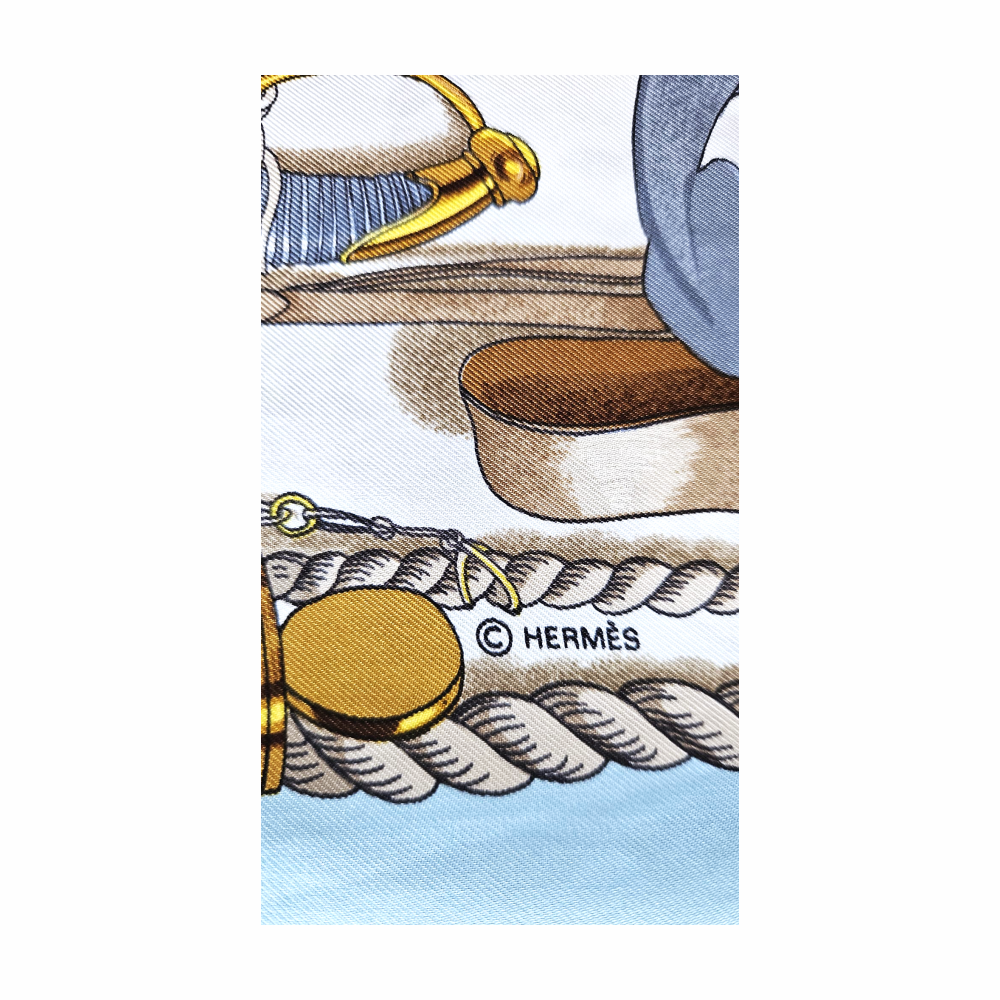 90cm Carré - “Musée” silk scarf by Philippe Ledoux - Hermès