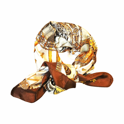 90cm Carré - “Napoléon” Bee Jacquard Silk Scarf by Philippe Ledoux - Hermès